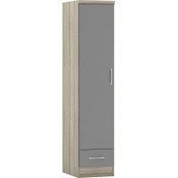 Nevada 1 door wardrobe in grey