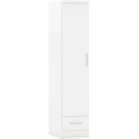 Nevada 1 door wardrobe in white